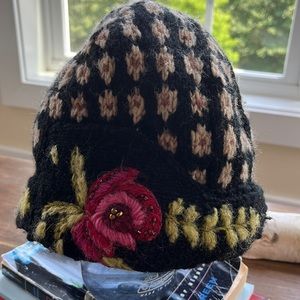 Sundance Catalog French Knot Cap Hat Made in Nepal